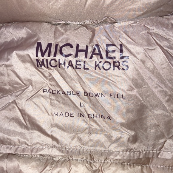 Women’s packable down fill Michael Kors jacket Sz Large - Picture 5 of 10